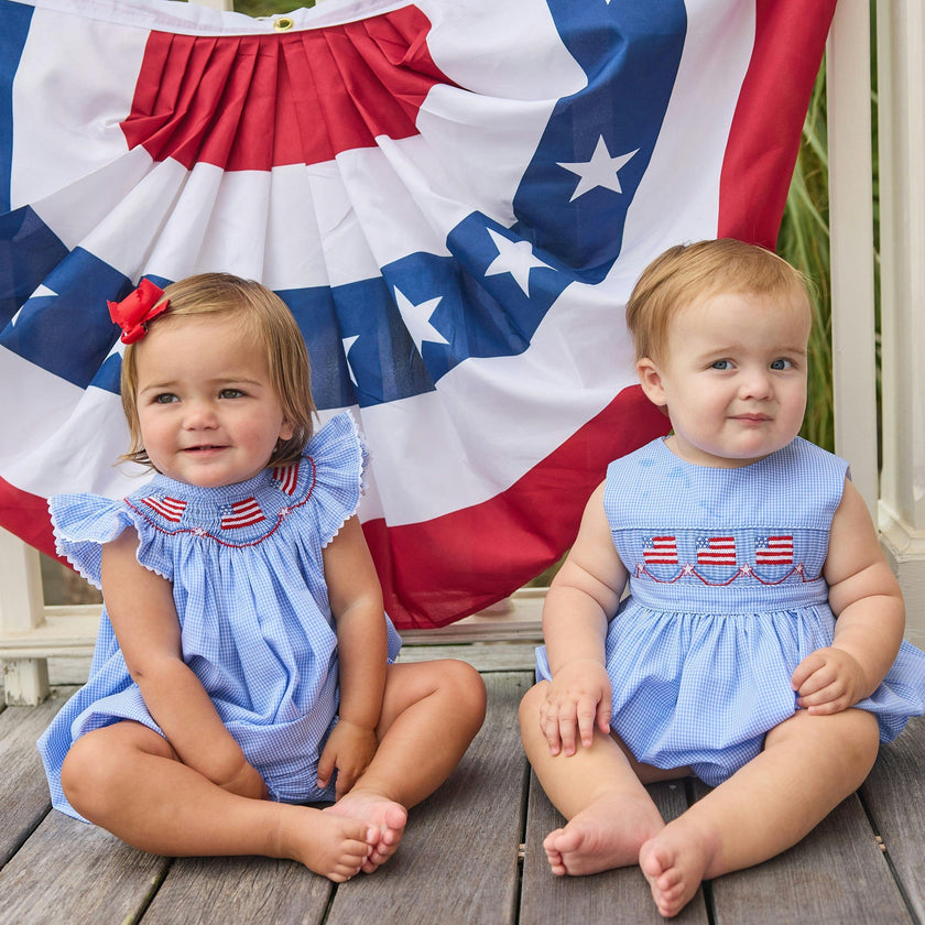 Smocked Apron Bubble - Flags