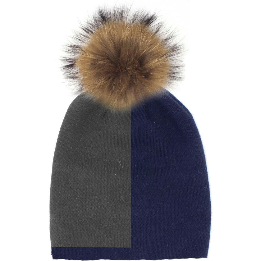 Color Block Knit Hat (Snap On Pom Sold Separately)