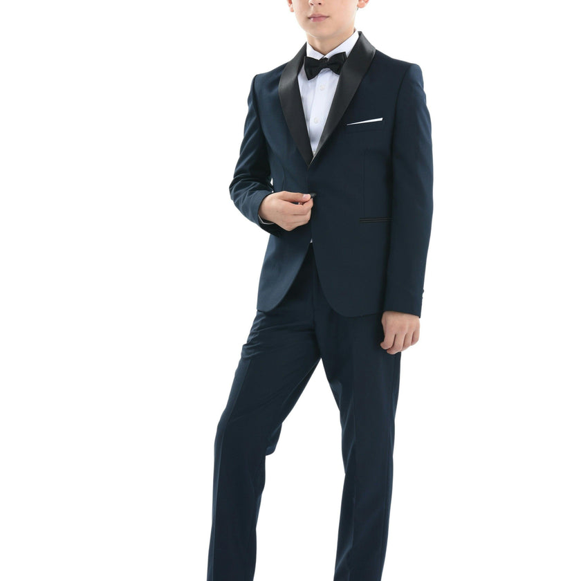 Navy Shawl Lapel Suit