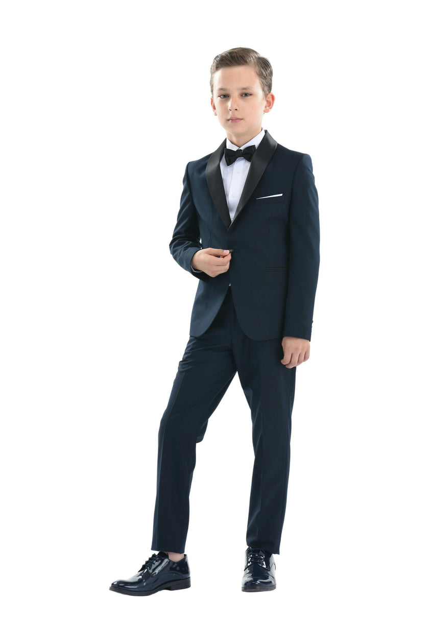 Navy Shawl Lapel Suit