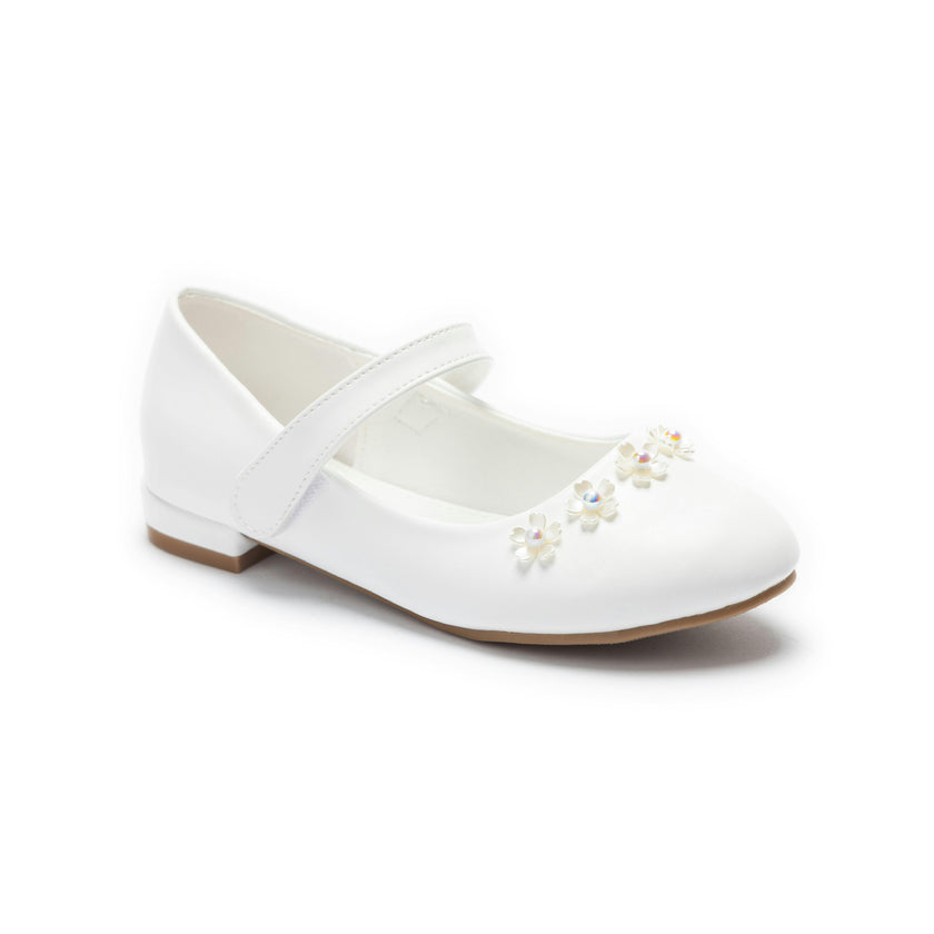 White Isolde Flower Shoes