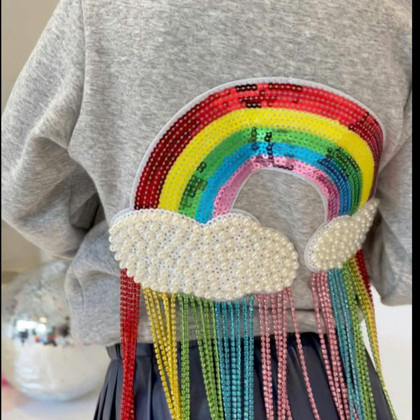 Women's Crystal Rainbow Rain Hoodie