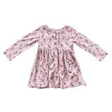 Long Sleeve Henley Dress Christmas Dogs