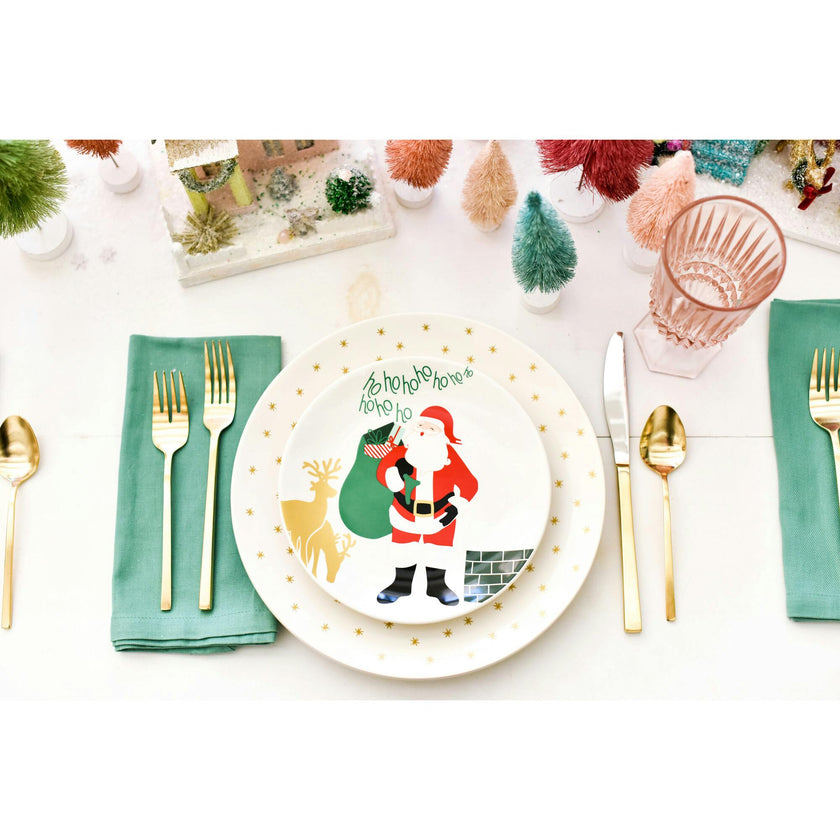 Santa On the Rooftop Salad Plate