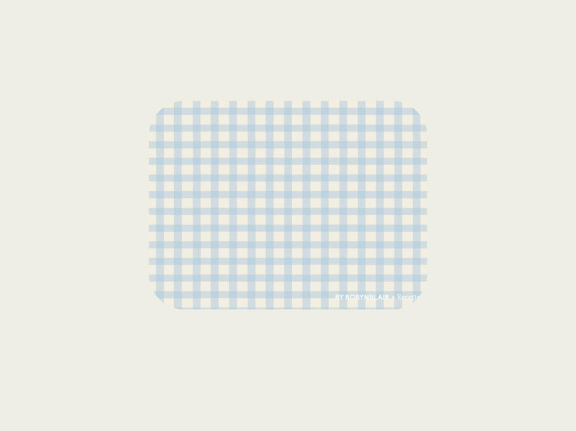 2 Placemats | Blue Gingham |  by robynblair x Recette