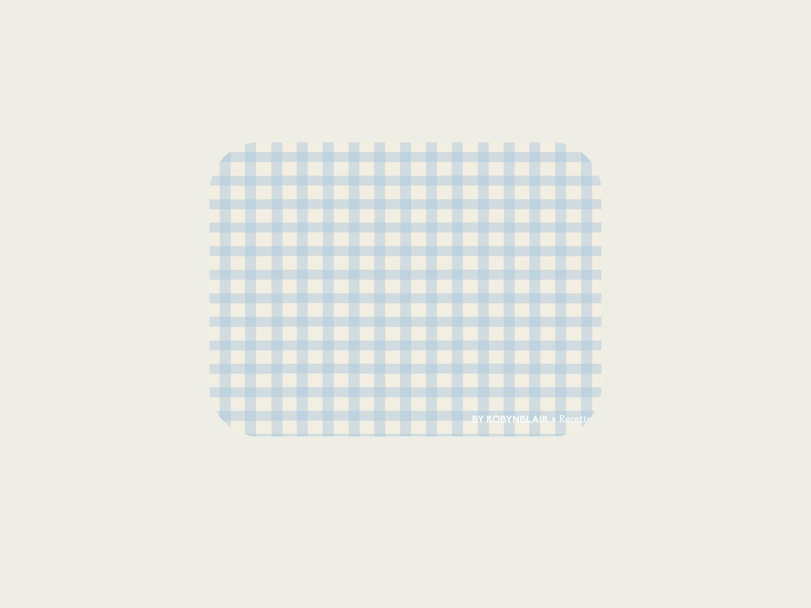 2 Placemats | Blue Gingham |  by robynblair x Recette