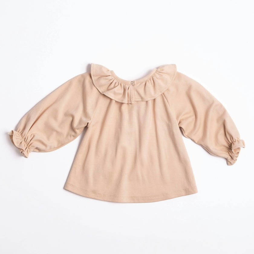 Ruffle Top in Dusty Pink