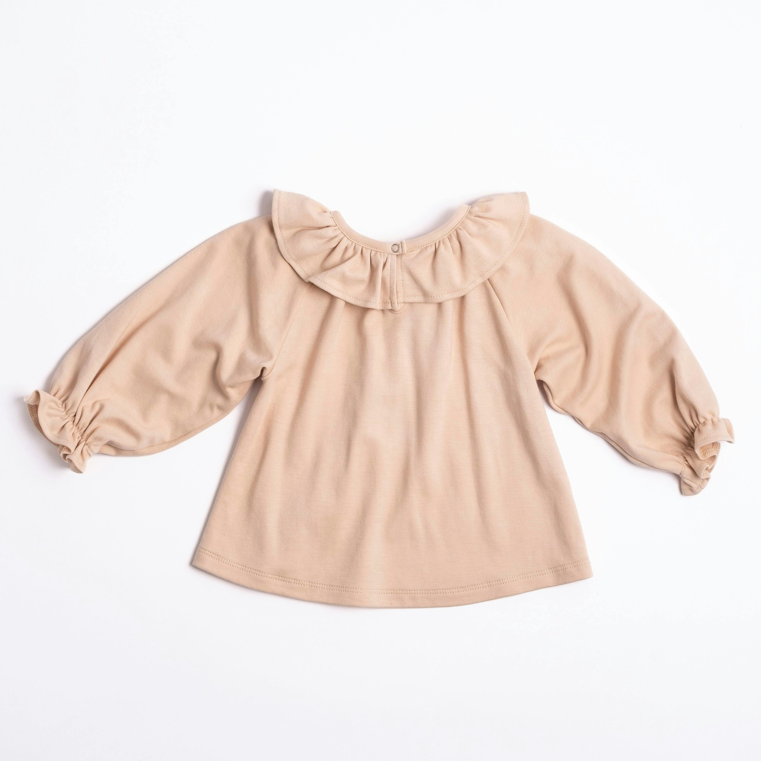 Ruffle Top in Dusty Pink