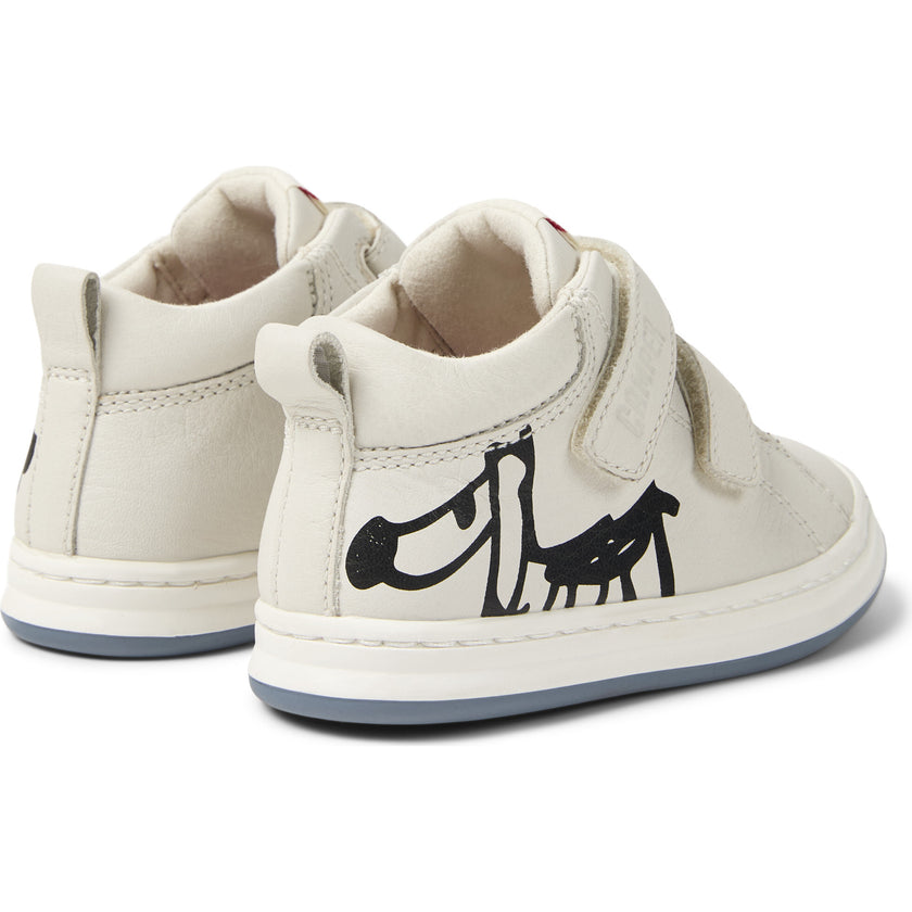 Kids Twins Leather Sneakers, Natural