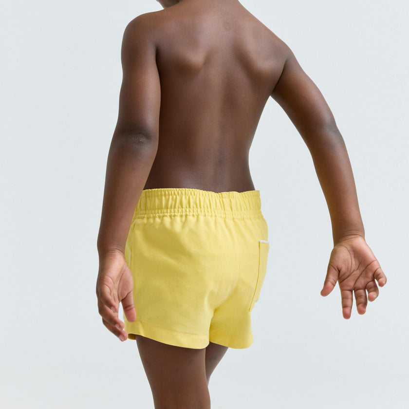 boys soleil yellow panelled boardie