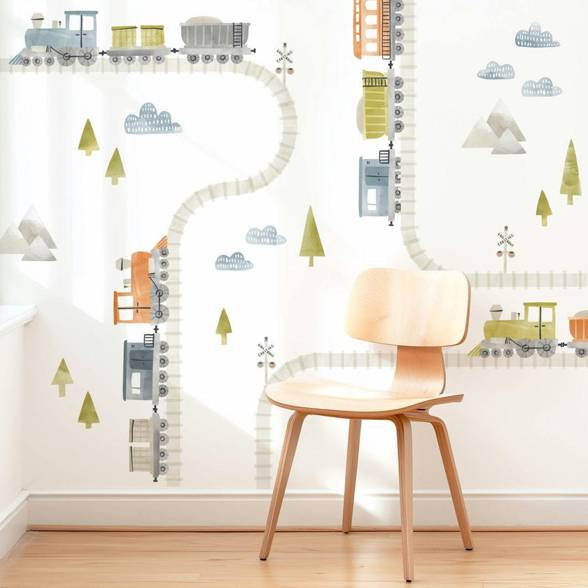Train Kit • Small • Peel-and-Stick Wall Decals