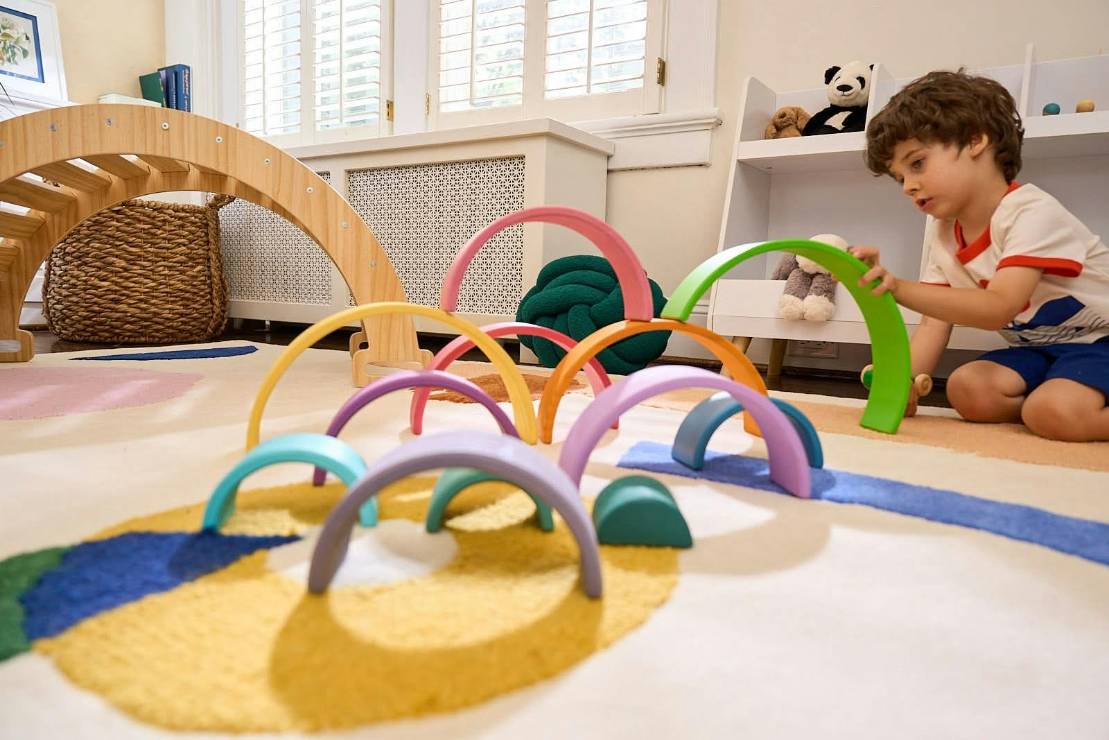 Avenlur Wooden Rainbow Stacker Blocks