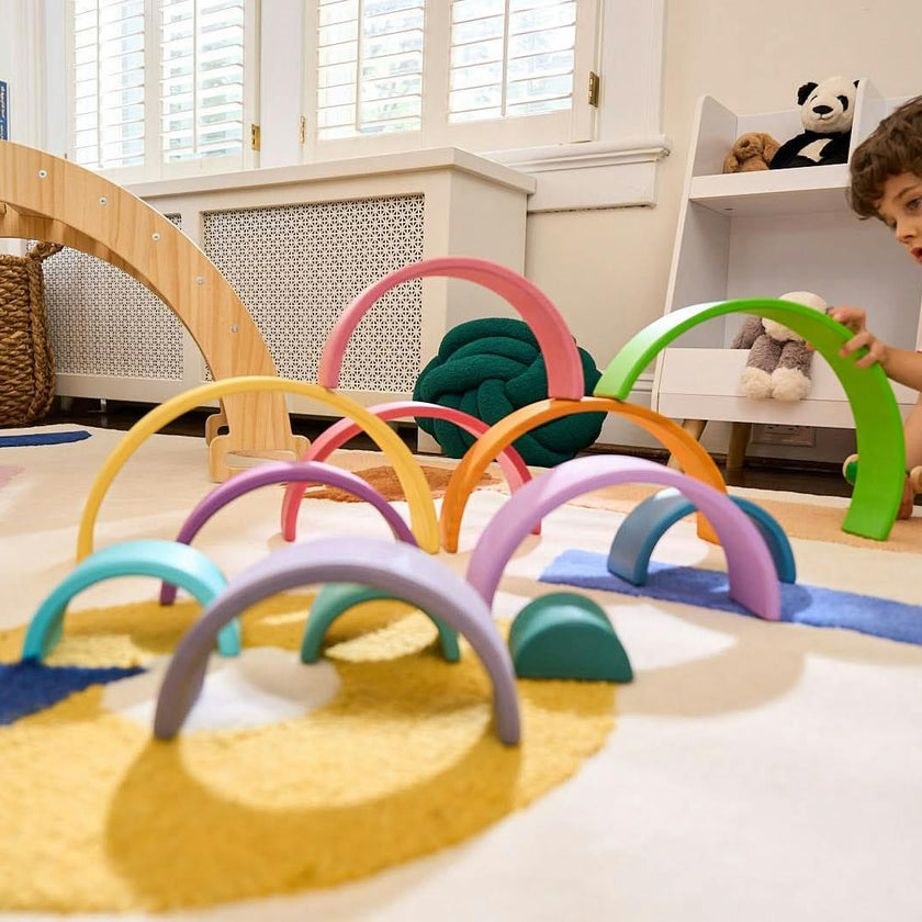 Avenlur Wooden Rainbow Stacker Blocks