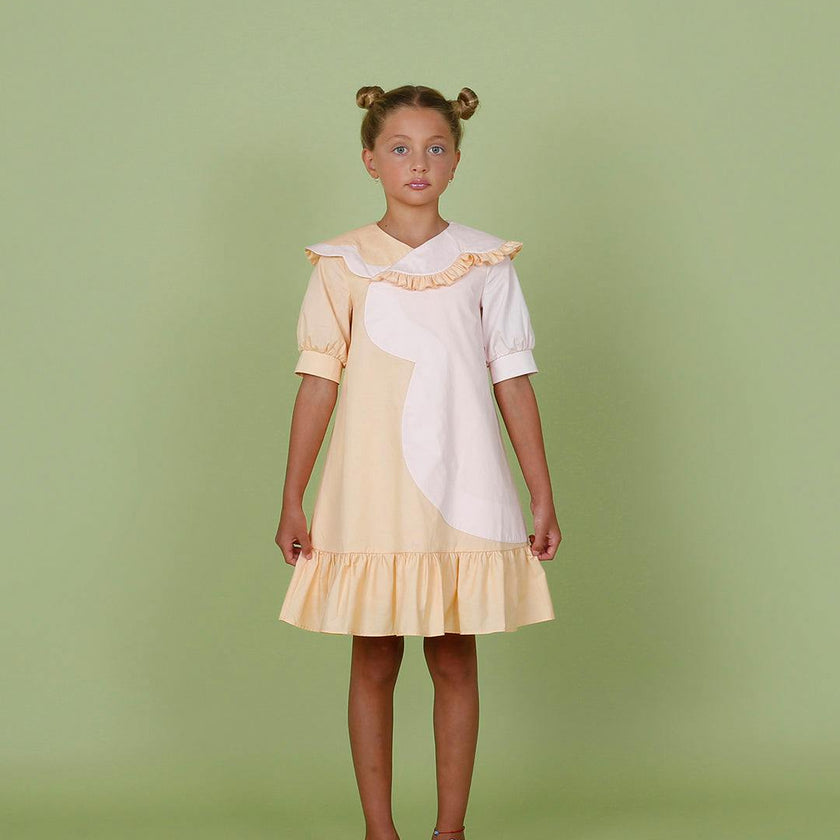Lily dress (cantaloupe/blush pink)
