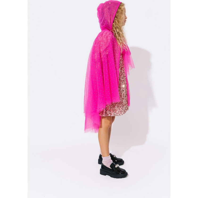 Hot Pink Crystal Cape