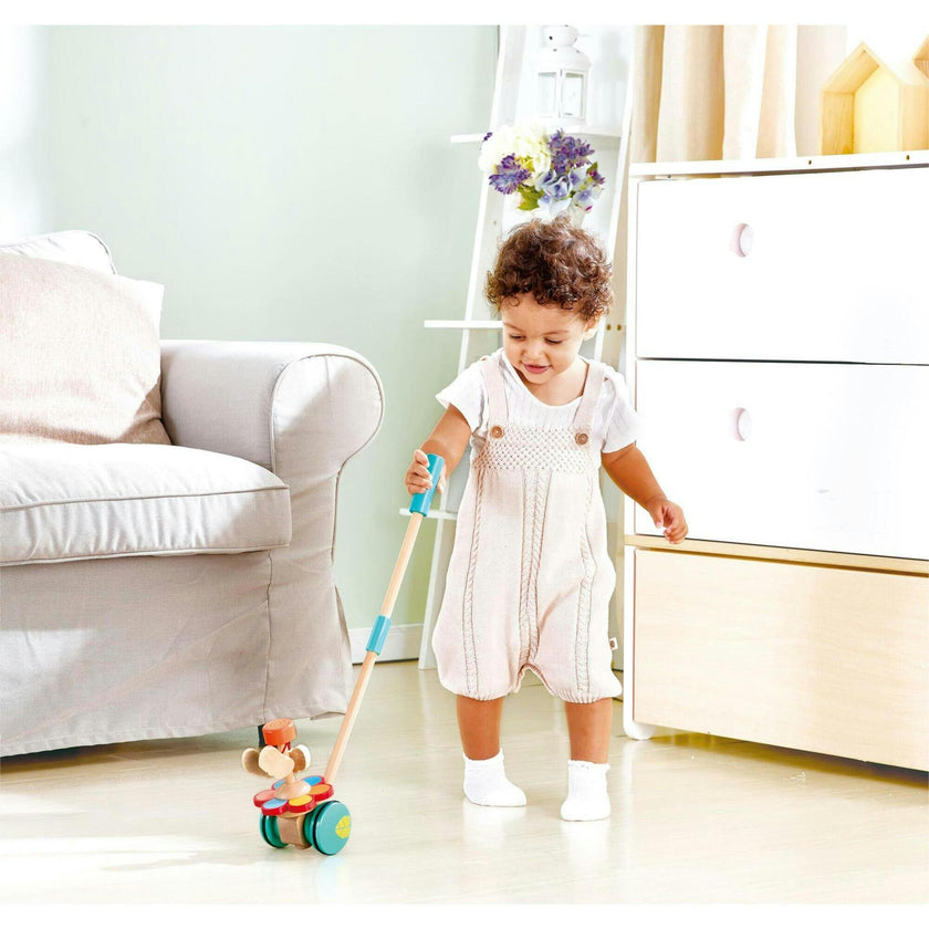 Wooden Push & Pull Dancing Butterflies Walking Toy