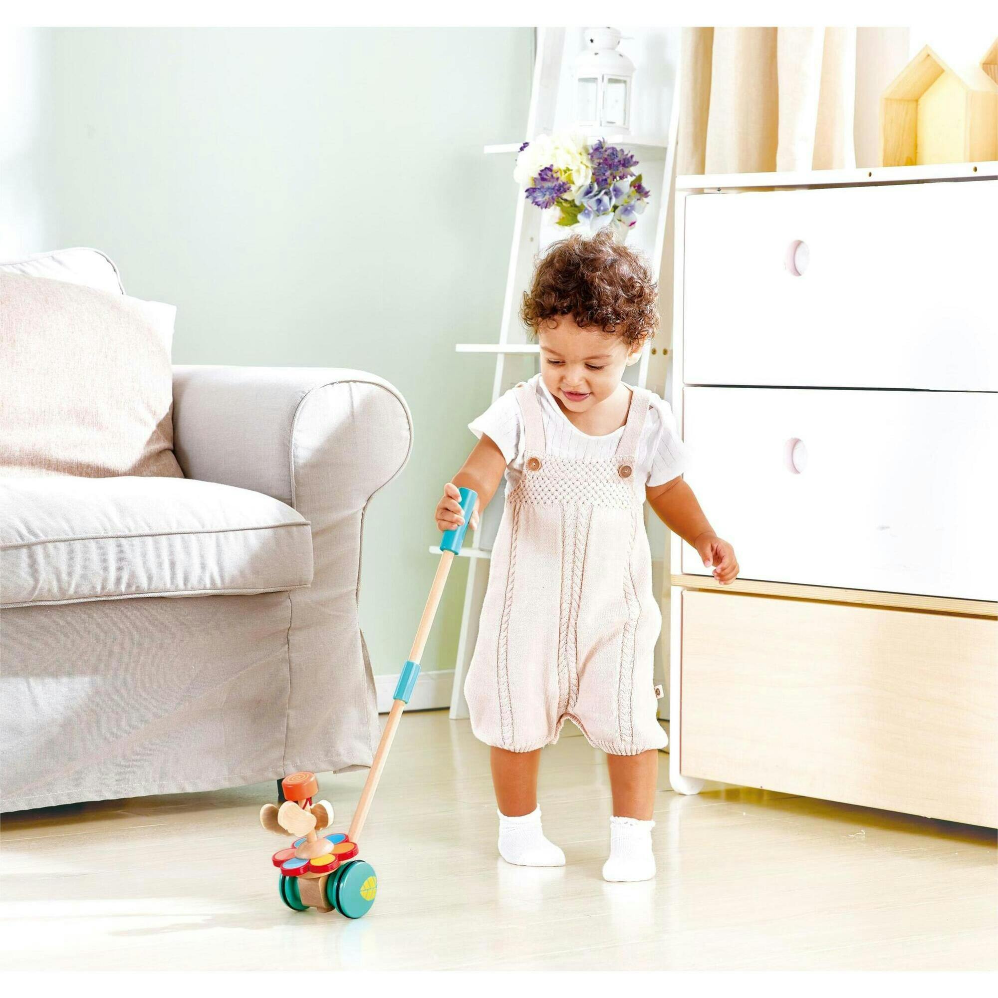 Wooden Push & Pull Dancing Butterflies Walking Toy