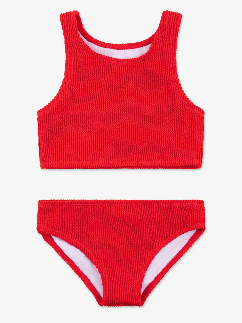 Meredith - Crinkle Two Piece Tankini Swimsuit