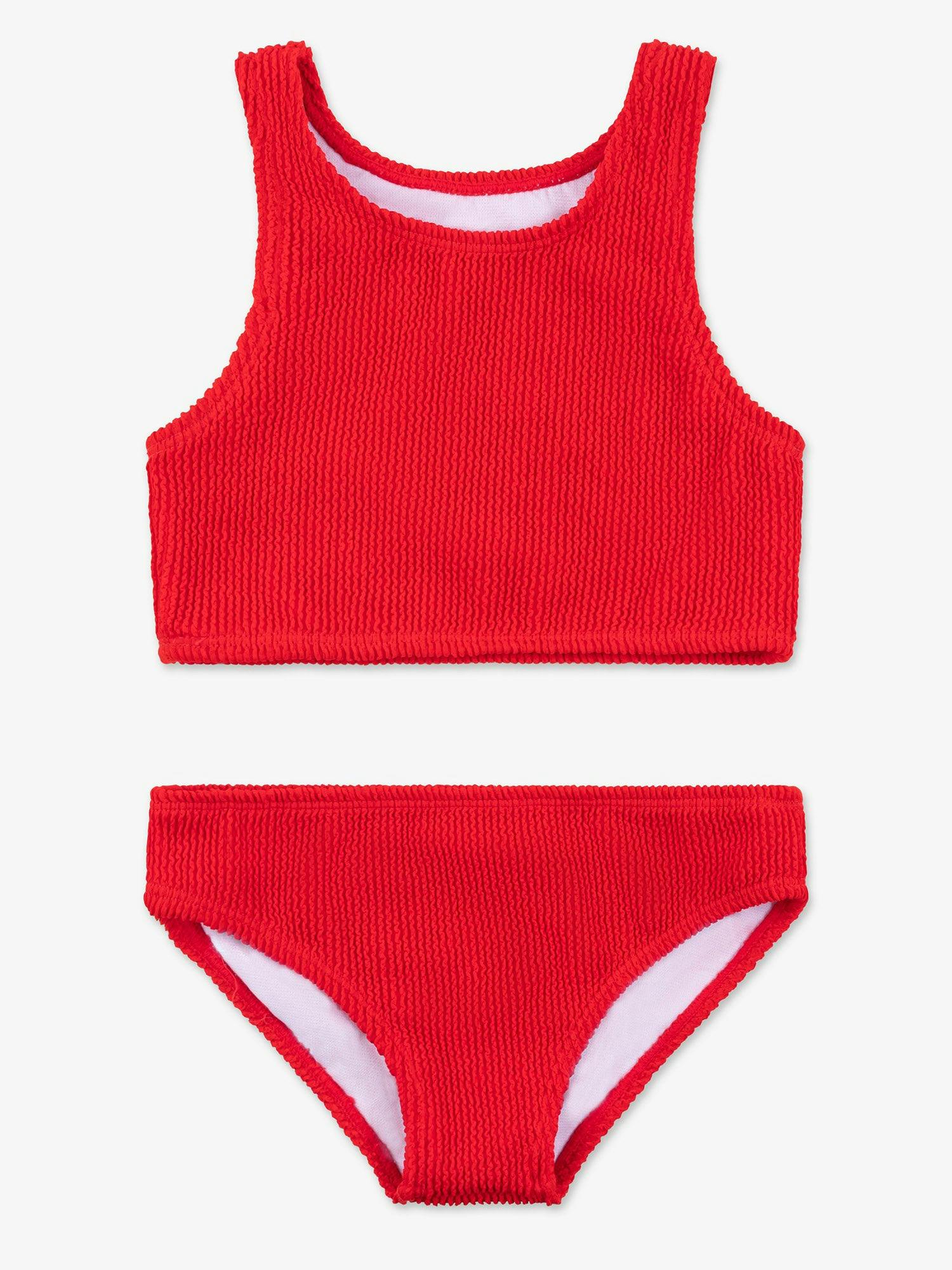 Meredith - Crinkle Two Piece Tankini Swimsuit