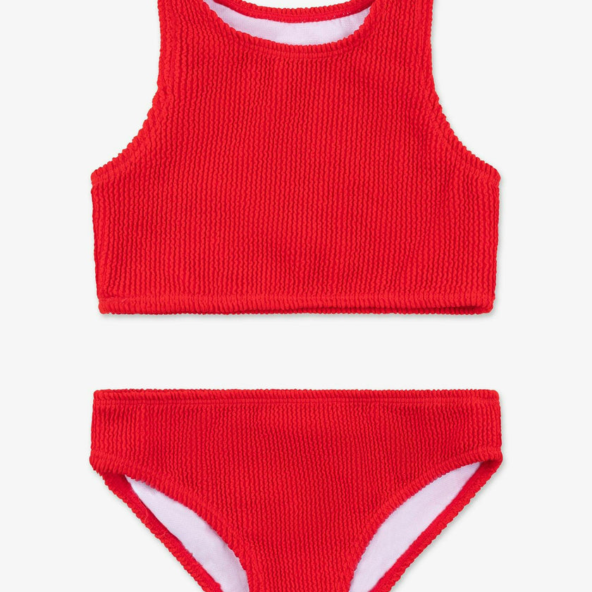 Meredith - Crinkle Two Piece Tankini Swimsuit
