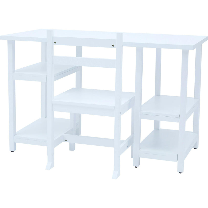 Desk & Chairs Set w/ Shelves