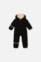 Baby Cloud One Piece Snowsuit Adapted For Car Seats Black