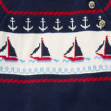 Baby Sailboat Sweater One-Piece, Blue