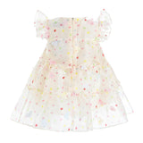 White Thaliora Pastel Polka Dot Dress