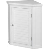 Glancy Wooden Corner Wall Cabinet with Shutter Door