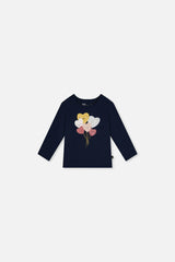Baby Organic Cotton T-Shirt Royal Blue And Pink