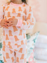 Pink Goldendoodle Bamboo PJ Set
