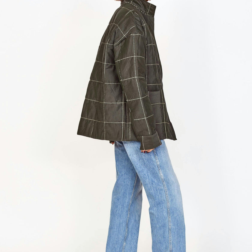 Tahoe Quilted Jacket in Black Olive