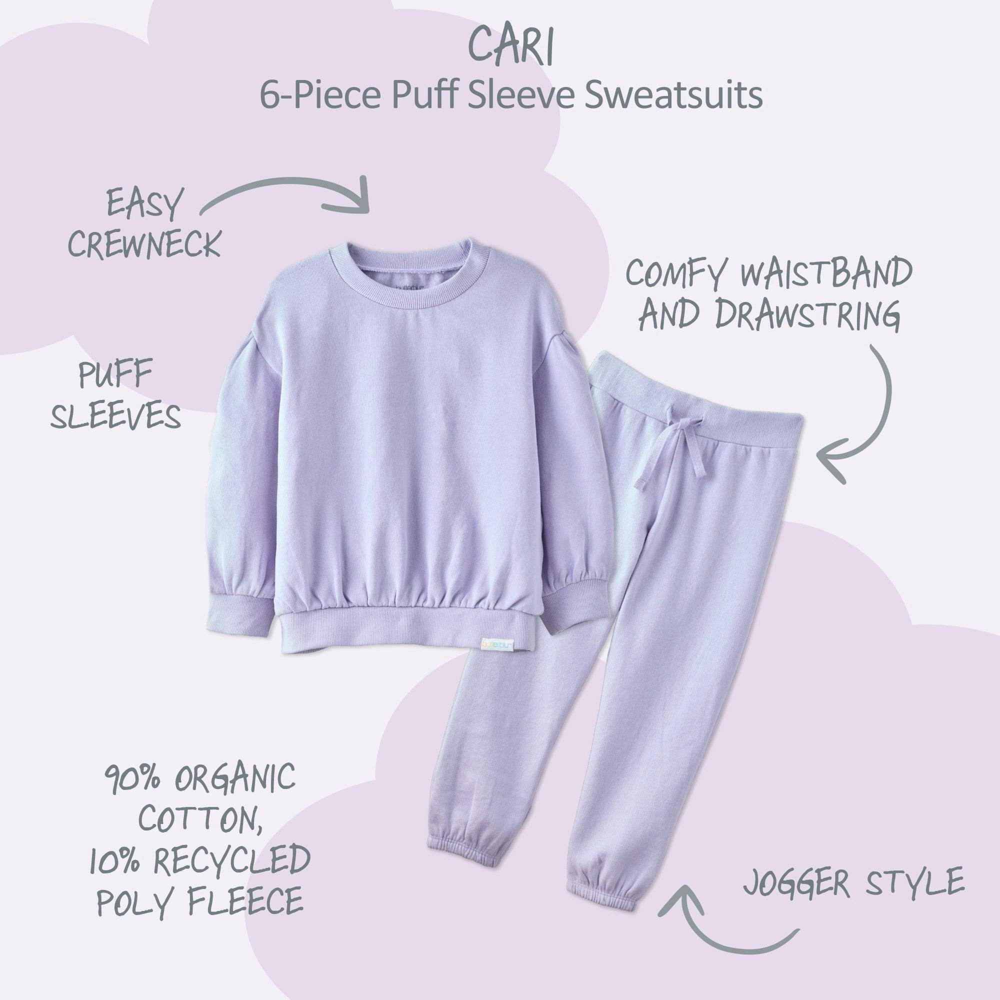 CARI 6-Piece Puff Sleeve Sweatsuit