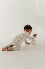 Baby Boy Snap Romper in Miniature Frogs