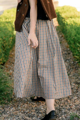 Sophia Skirt in Chestnut Gingham
