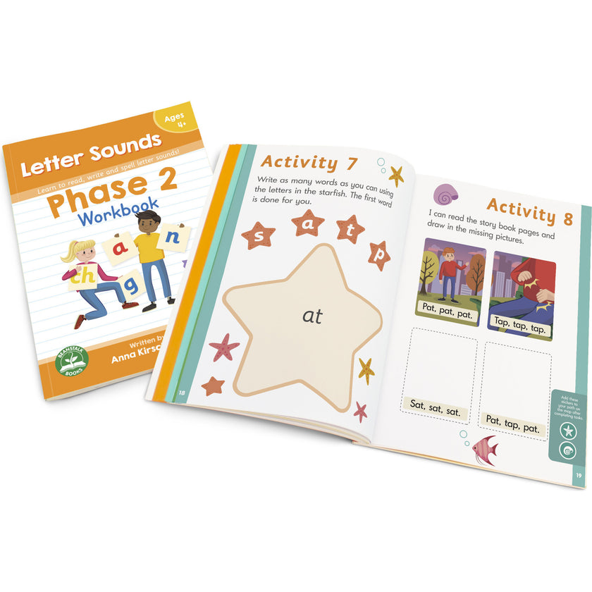 Phase 2 Letter Sounds Educational Learning Workbook