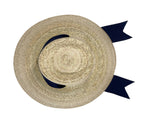 Wildflower Sun Hat (PreOrder Shipping June 15th) - Navy Wide & Short Grosgrain Ribbon