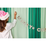 Merry Christmas Gold Shimmer Banner (Reusable Garland)