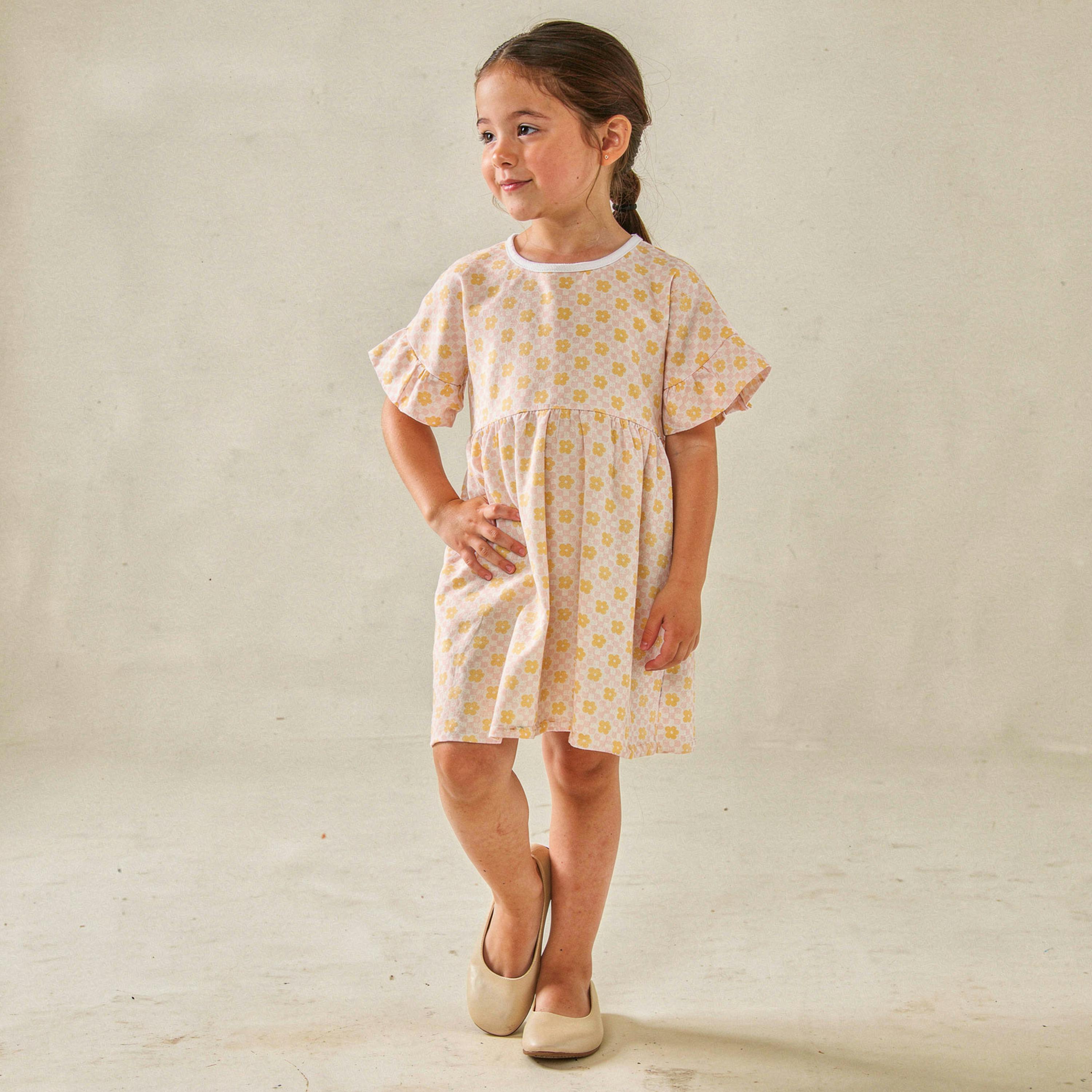 Organic Dolman Sleeve Dress - Pop Floral