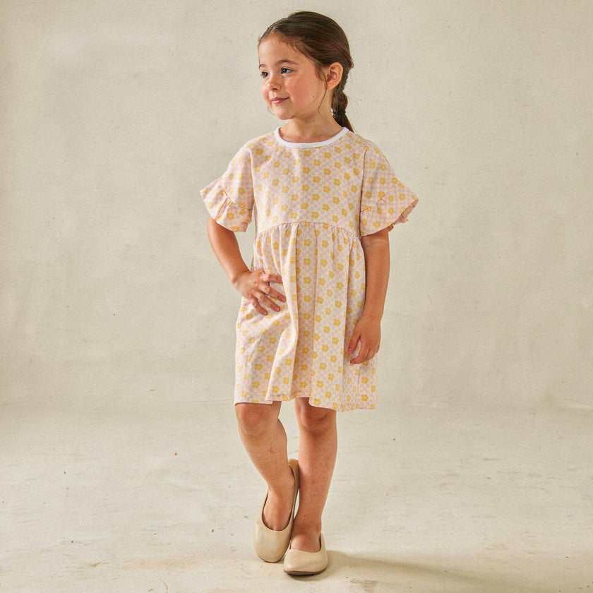 Organic Dolman Sleeve Dress - Pop Floral