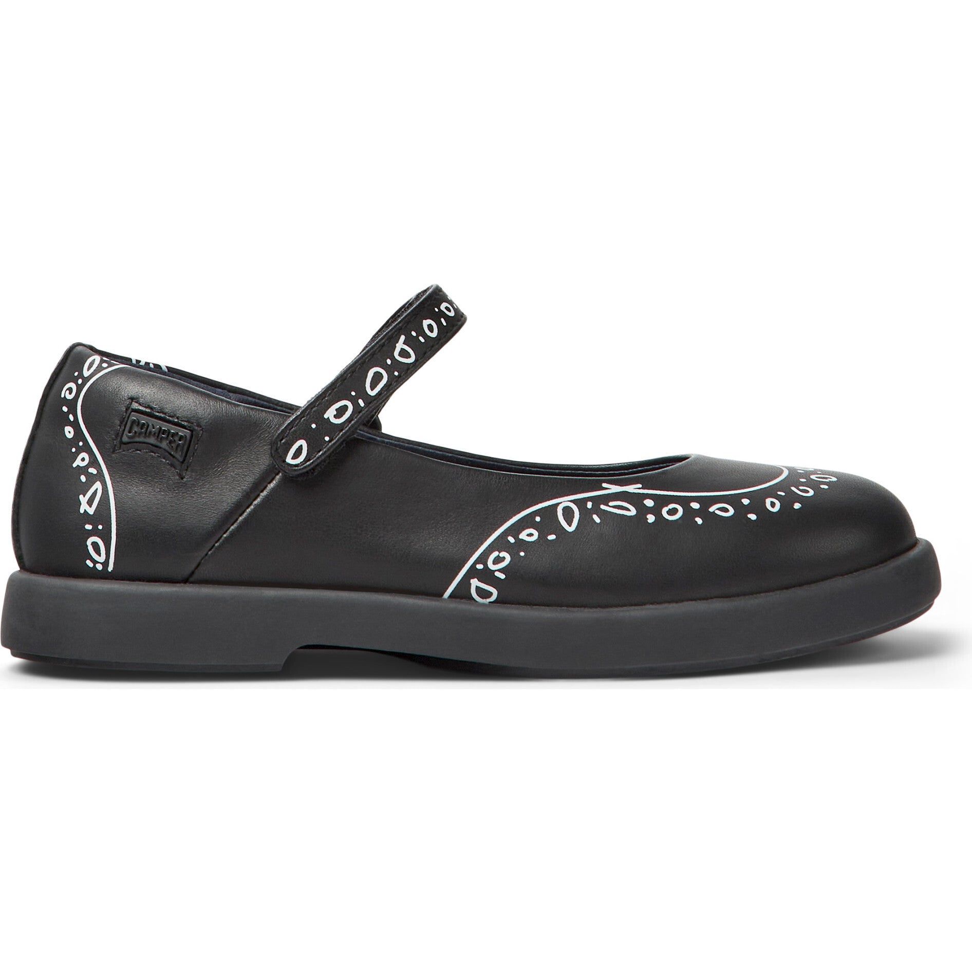Duet Twins Printed Leather Mary Jane Shoes