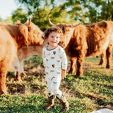 Long Sleeve Toddler Pajama, White