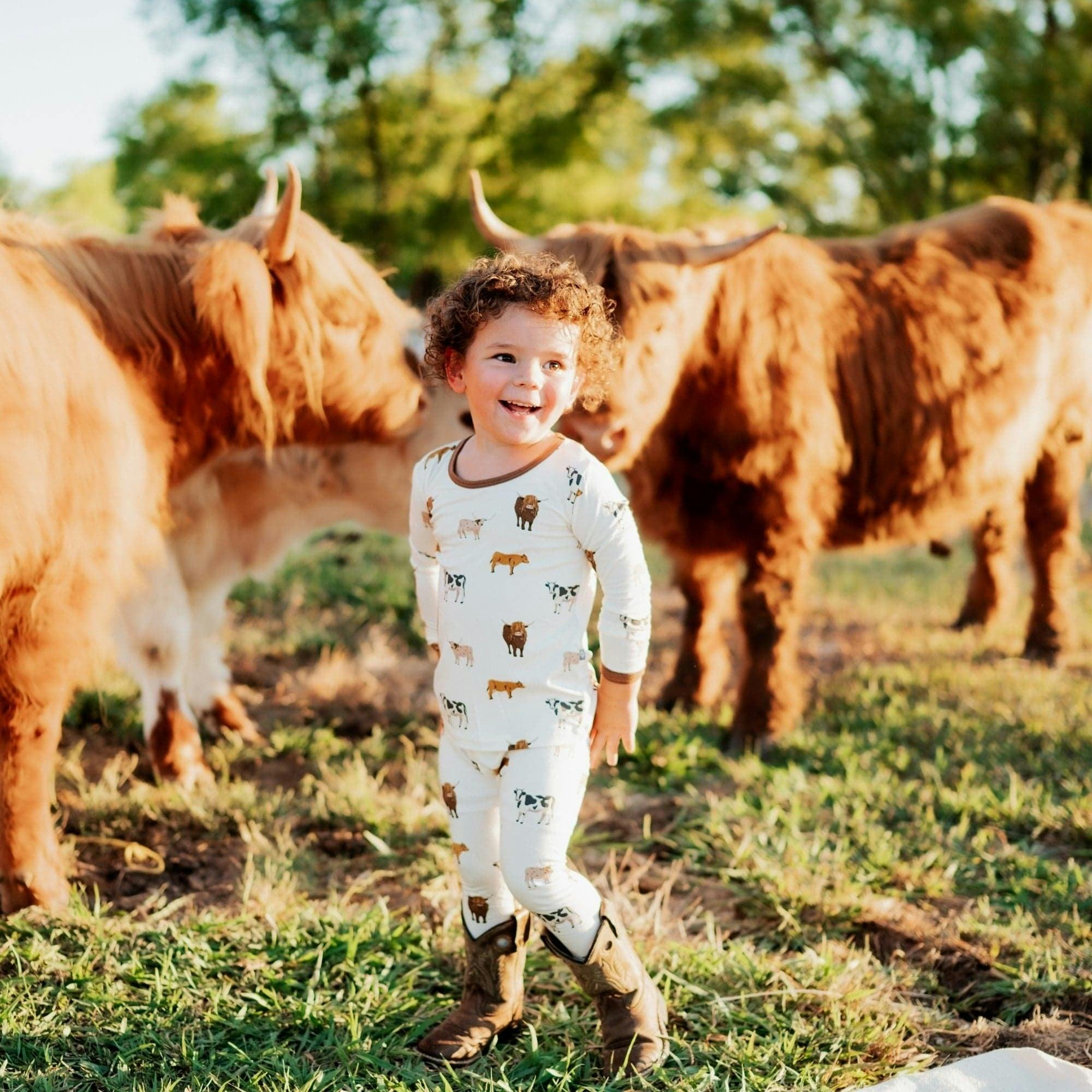 Long Sleeve Toddler Pajama, White