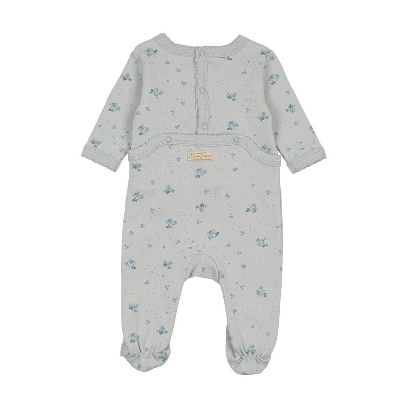 Scattered Blossoms Footie Barely Pink