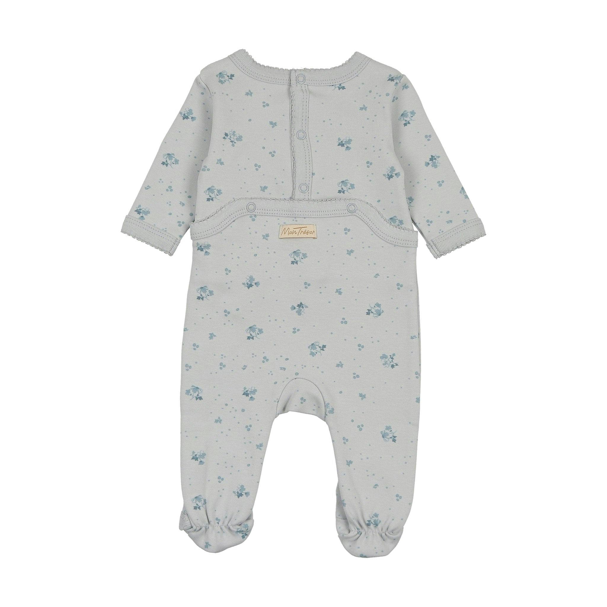Scattered Blossoms Footie Barely Pink