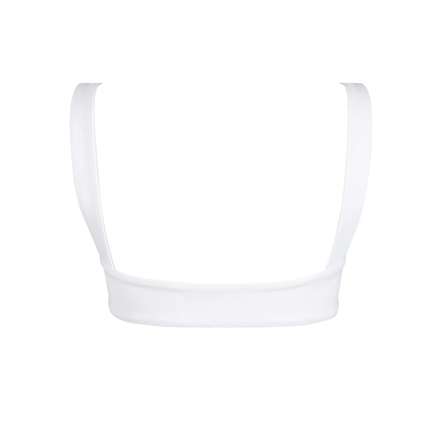 Women's White Bandeau Bikini Top