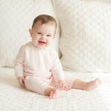 Girls Pique Collar Knit Longall with Hat Pink