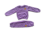 Bright Smiley Fuzzy Sweatshirt And Pant Set