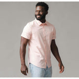 Organic Short Sleeve Seersucker Shirt, Pink