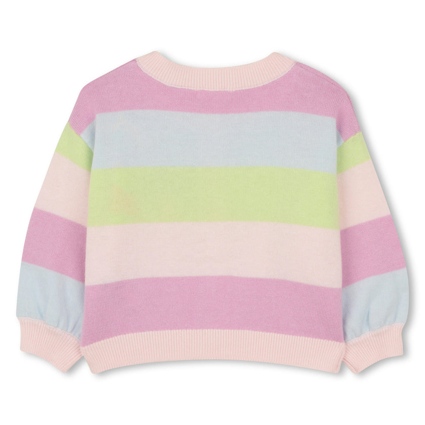 Multicolored Pastel Stripe Cardigan
